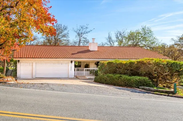 front view of a house with a street