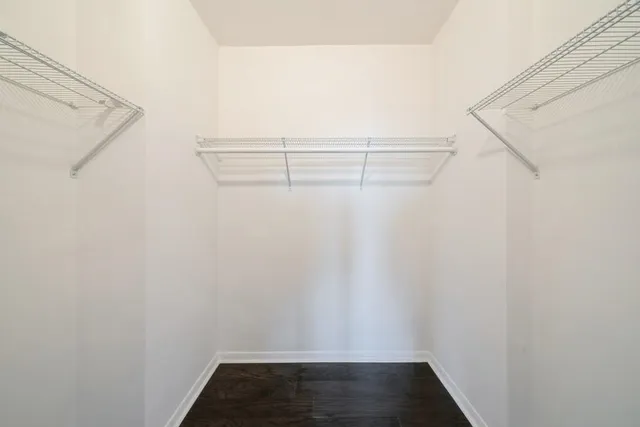 a view of small space with racks on the wall