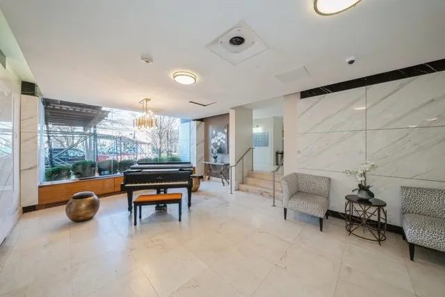 a room with furniture and a table