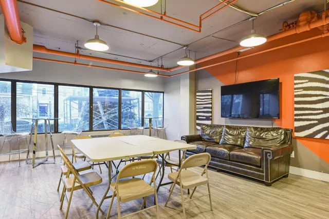 a outdoor space with a couch