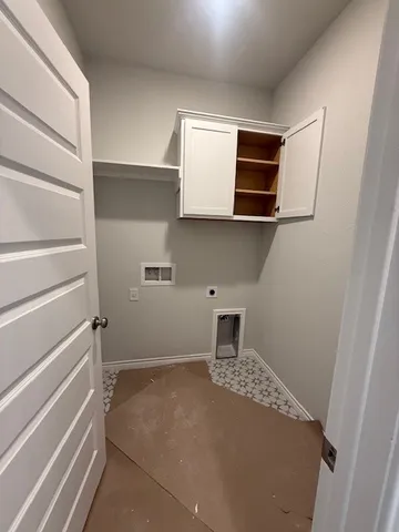 a room with storage and utility