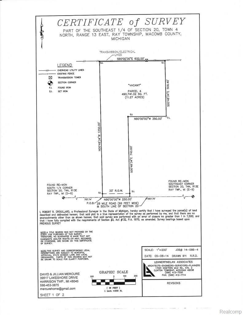 17607-003 28 Mile Road Ray, MI 48096 - Photo 2 of 3 parcel 4 survey drawing.jpg