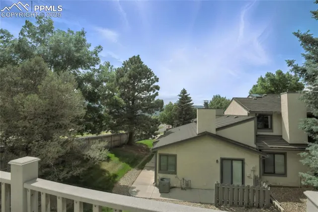 a view of a city from a terrace