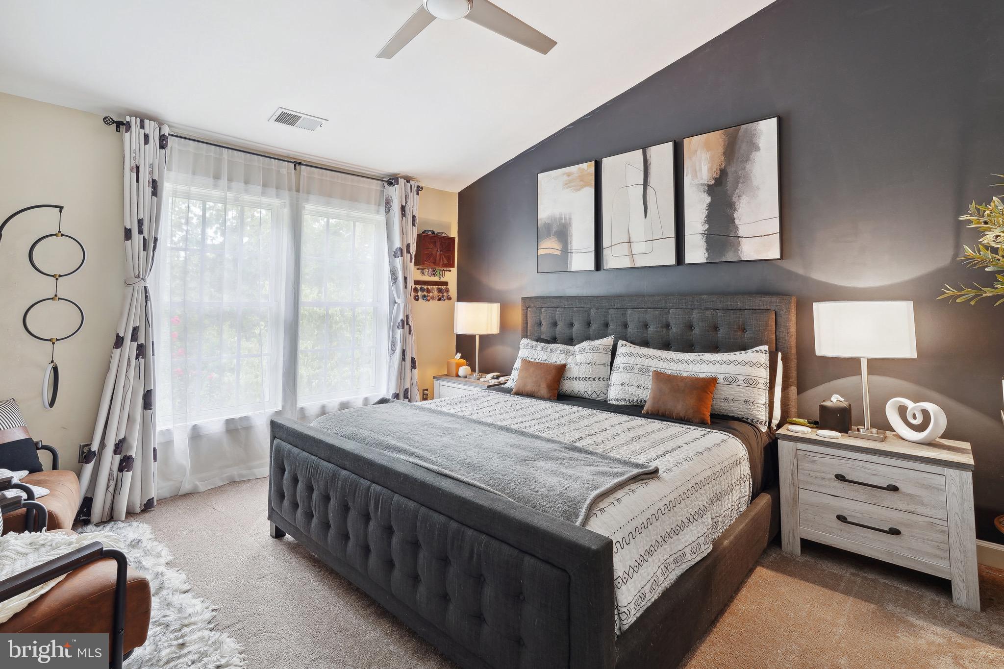 6667 Debra Lu Way Springfield, VA 22150 - Photo 10 of 15 Primary bedroom w/ vaulted ceiling and new carpe