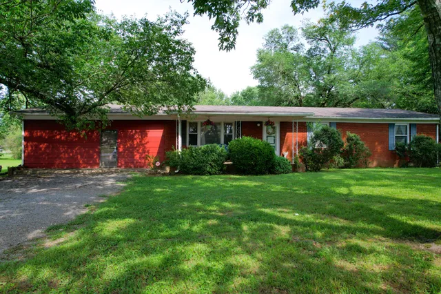 a view of backyard with green space