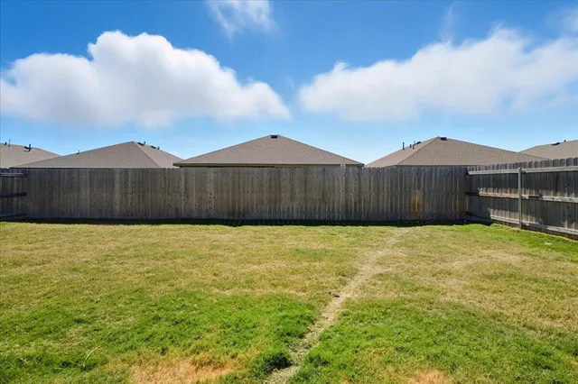 a bathroom with a yard