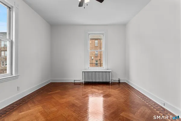 an empty room with a window