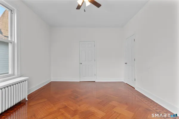 a view of room and closet area