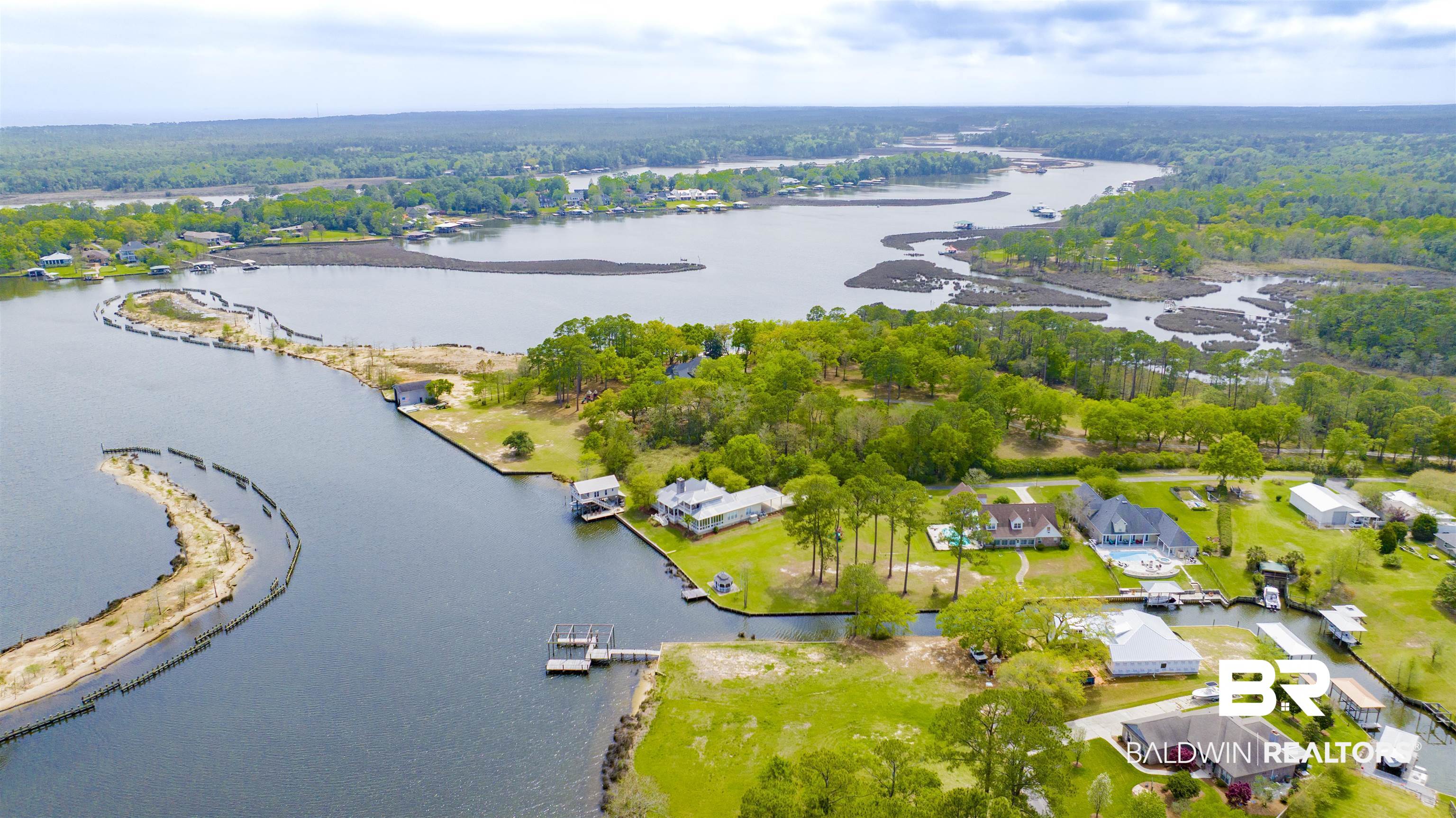 0 South Windsor Road South Theodore, AL 36582 - Photo 21 of 22 Bird's eye view of a large body of water