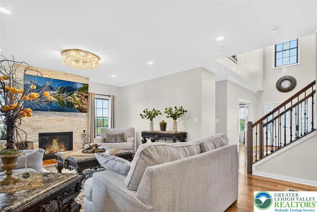 a view of hallway with stairs