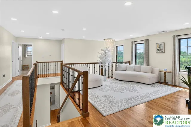 a living room with furniture and a couch