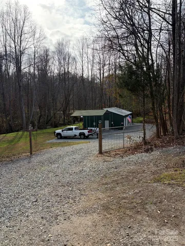 a park view with a seating space