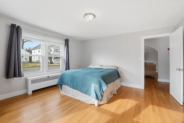 a view of a hallway with entryway