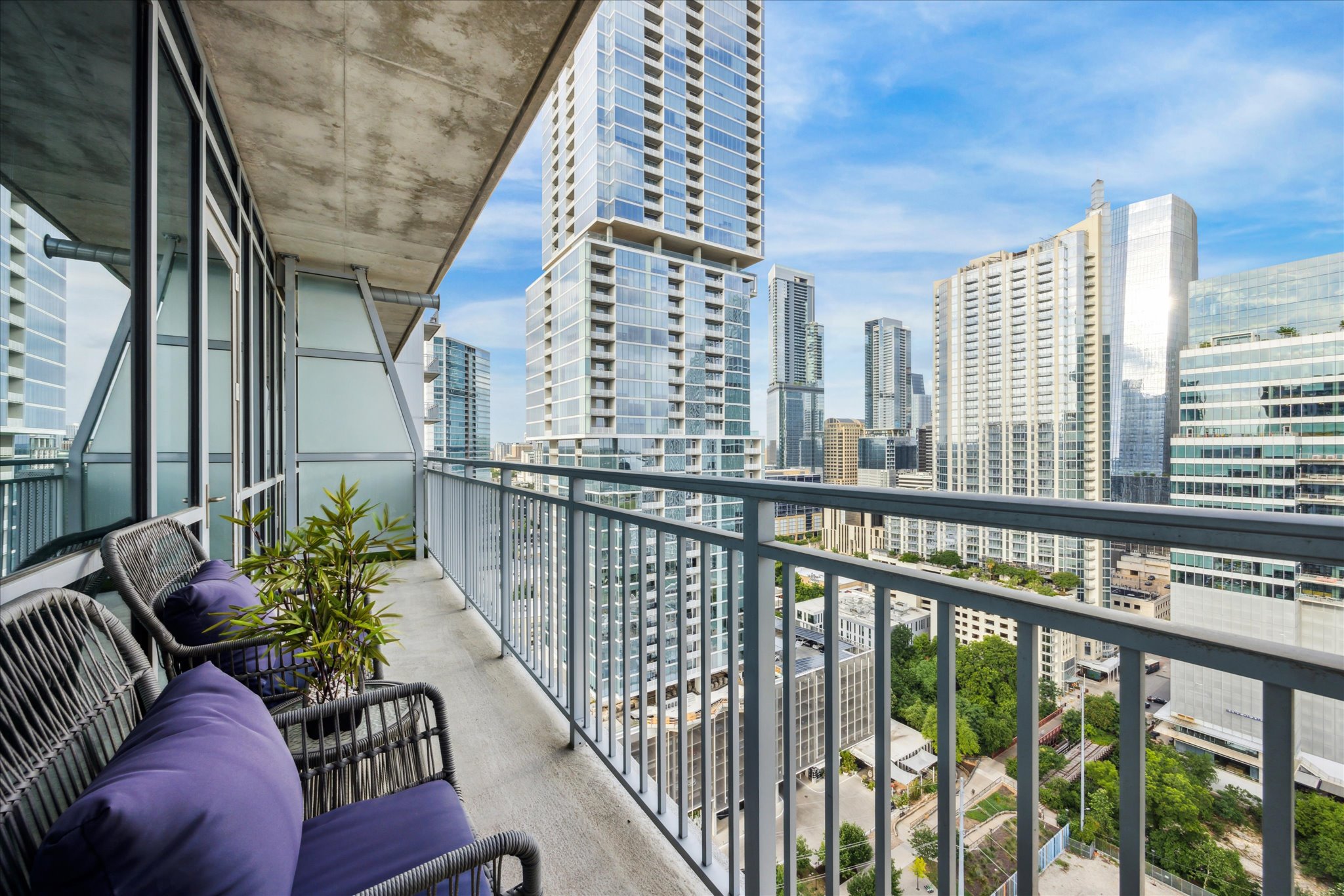222 West Avenue, Unit 2403 Austin, TX 78701 - Photo 12 of 38 a view of balcony with furniture