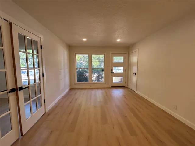 a view of backyard of house