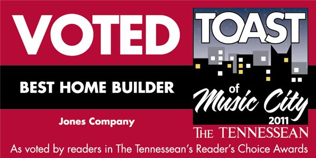 4664 Hessey Road Mount Juliet, TN 37122 - Photo 3 of 7 Once again, The Jones Company was voted "Best Builder" in the Toast of Music City contest here in Nashville! Thanks