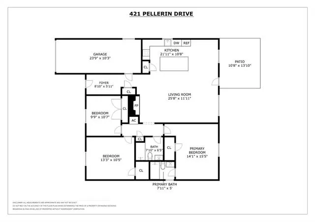 $2,000 | 421 Pellerin Drive, Kenner, LA 70065