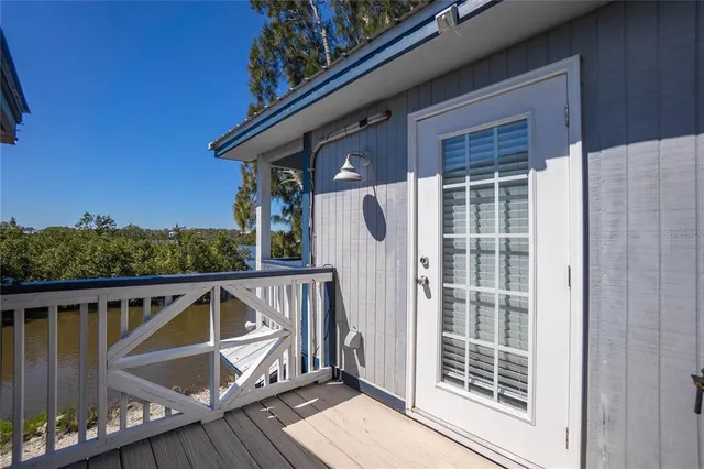 a body of water with a tree in the background