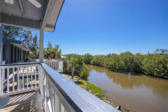 a view of a lake with outside space