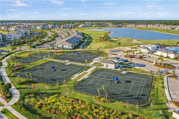 a view of a swimming pool with an ocean view