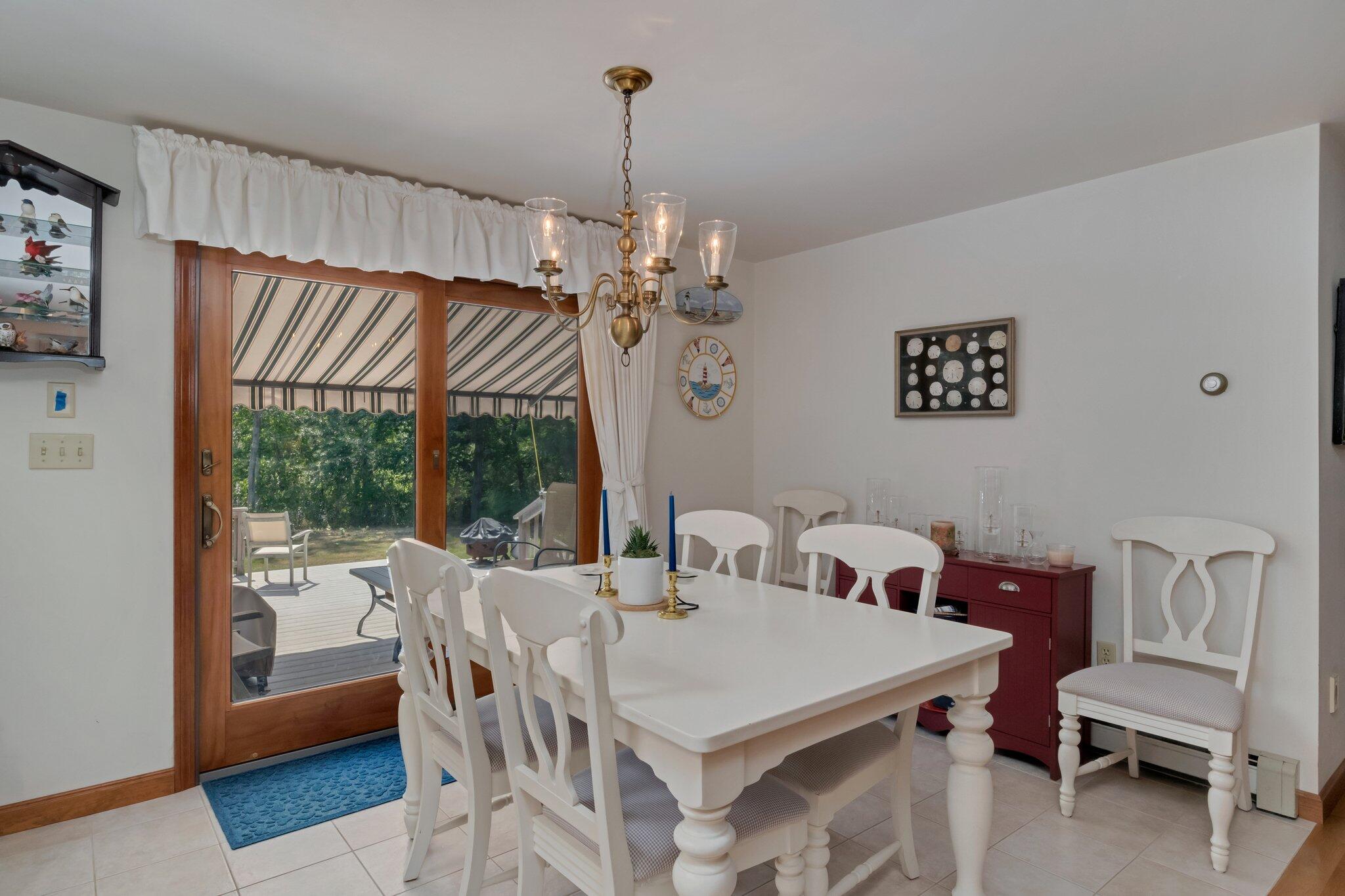 106 Castle Road Truro, MA 02666 - Photo 19 of 47 a view of a dining room with furniture window and outside view