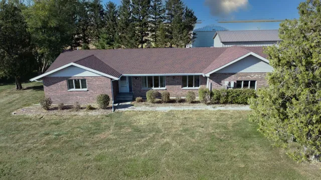a house view with a garden space