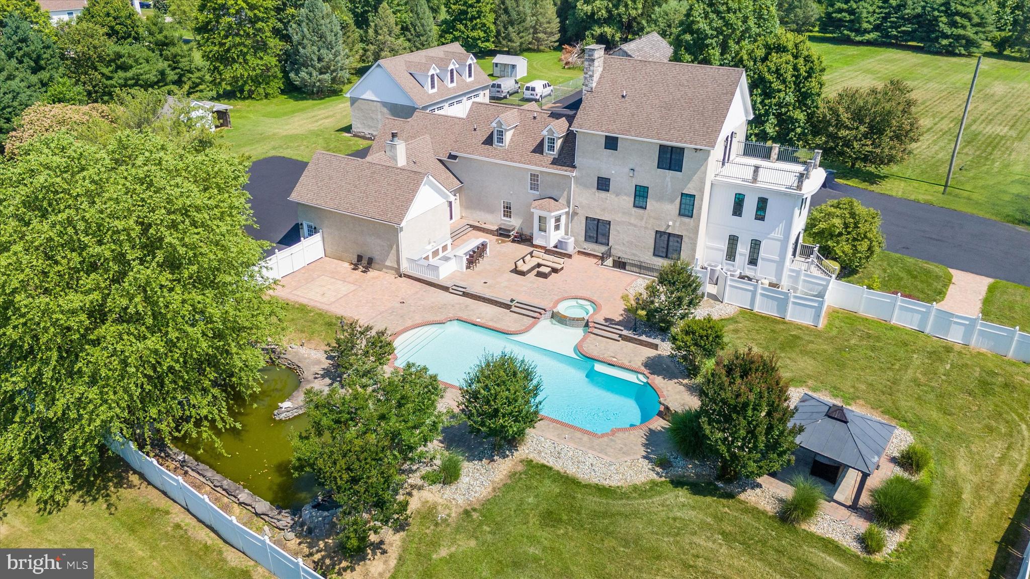 2159 McCoy Road Bear, DE 19701 - Photo 80 of 110 an aerial view of a house with swimming pool garden and patio