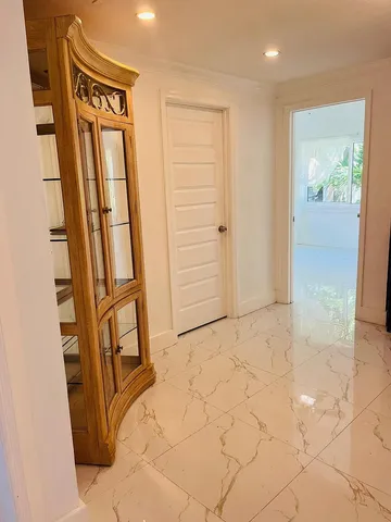 an empty room with natural light