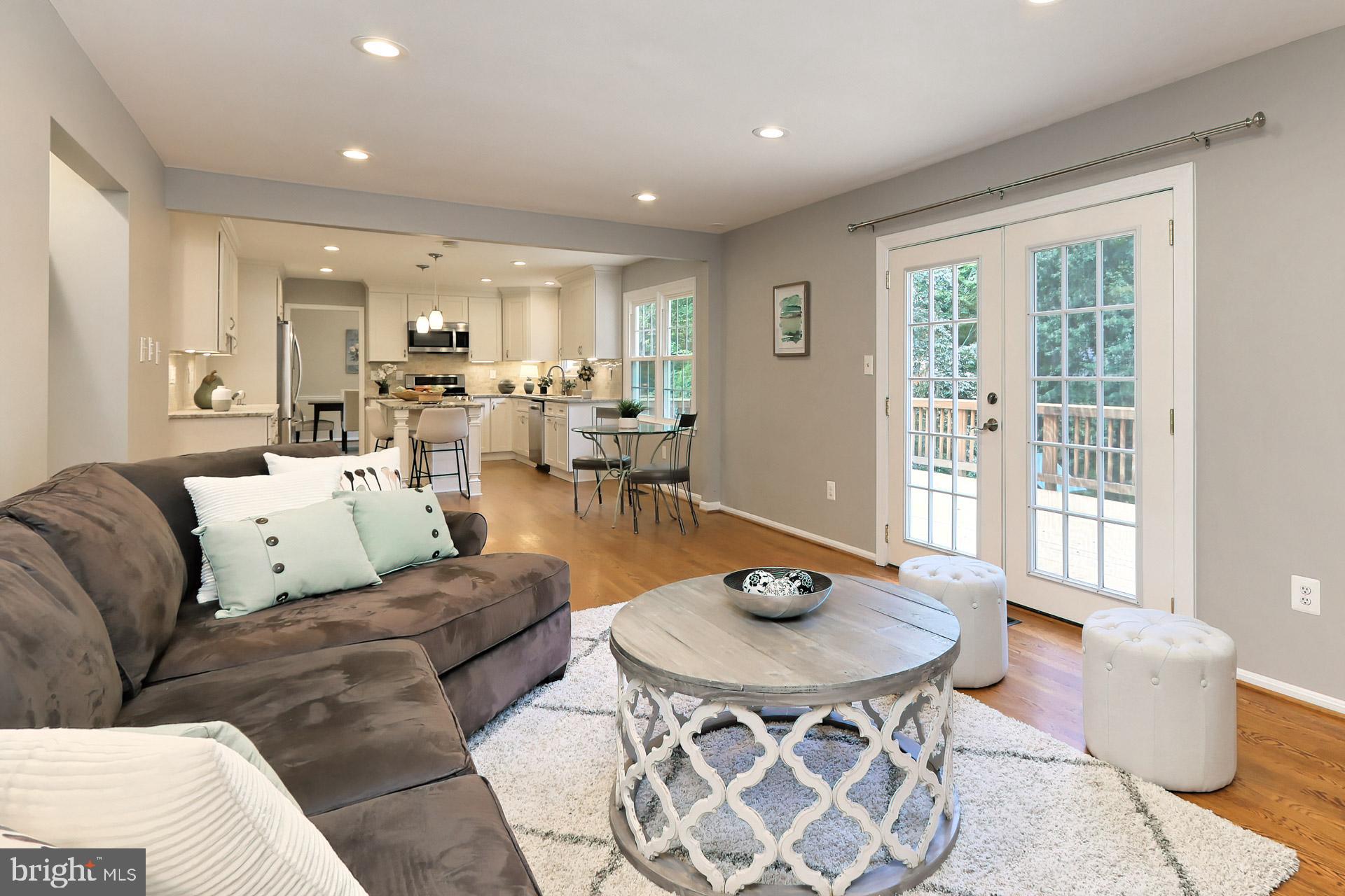 7004 Maple Tree Lane Springfield, VA 22152 - Photo 21 of 58 Family room looking towards kitchen