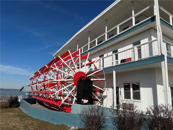 a front view of a building