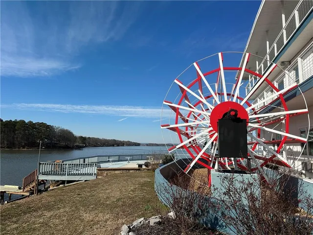 a view of a chairs in a patio
