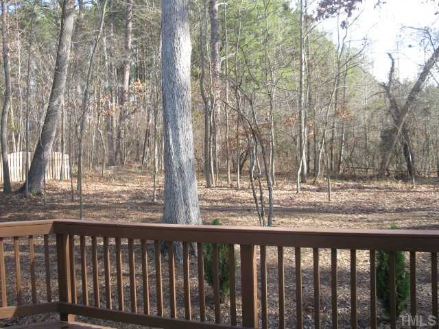 802 Chancellors Ridge Drive Durham, NC 27713 - Photo 21 of 25 View from back deck. very private back yard. Back Yard