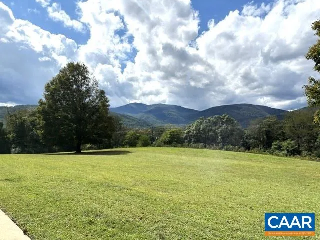 a view of an outdoor space and mountain view