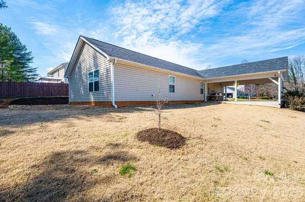a backyard of a house