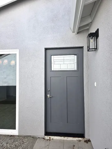 a view of front door