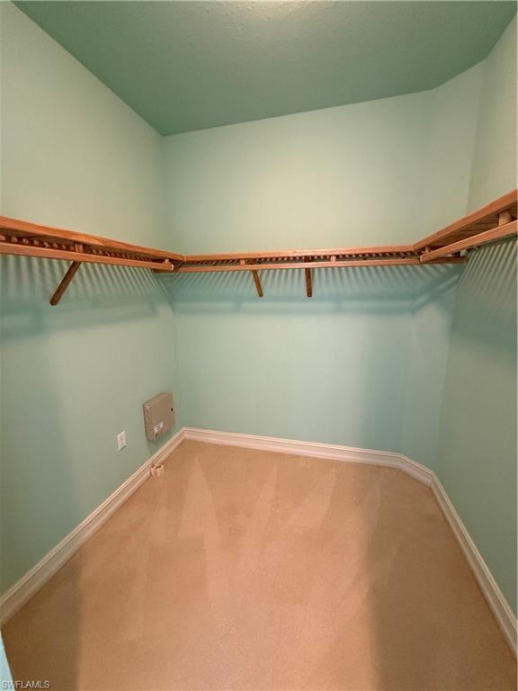 7168 Lemuria Circle, Unit 1701 Naples, FL 34109 - Photo 11 of 30 Walk in closet featuring carpet