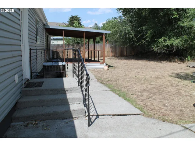 a view of outdoor space with seating