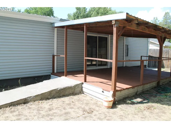 a backyard of a house