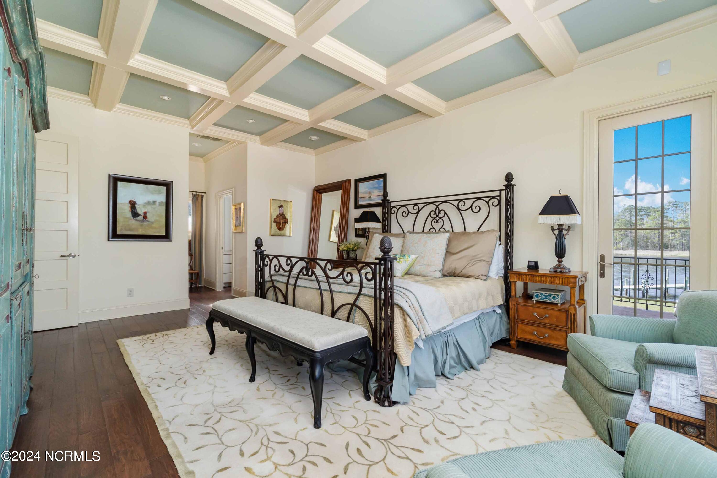6054 Dolphin Road Oriental, NC 28571 - Photo 37 of 76 Master Suite with Coffered Ceiling