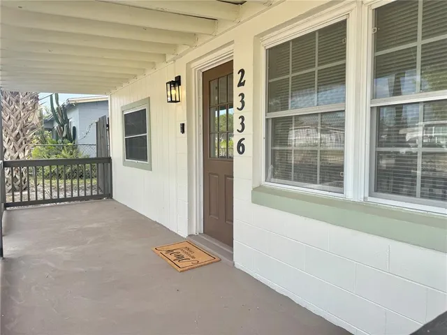 a view of front door of house