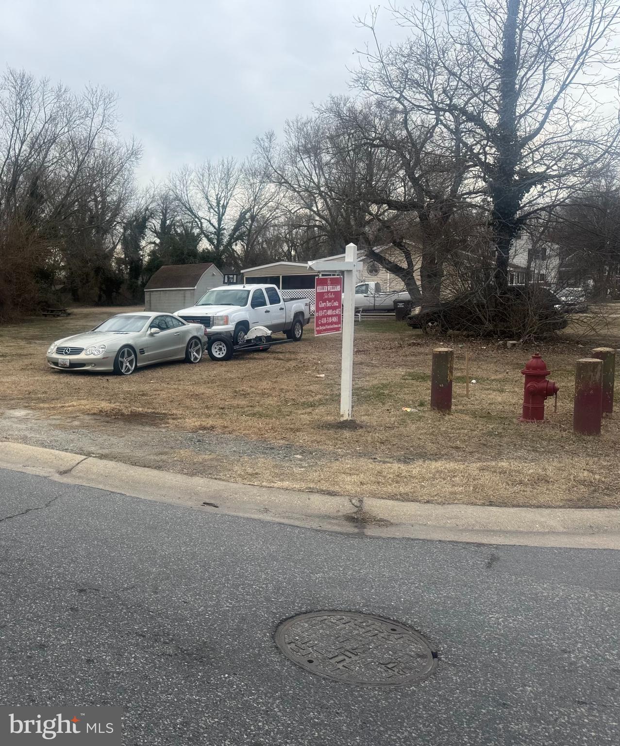 a view of road with trees