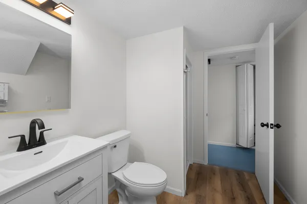 a bathroom with a sink and a toilet