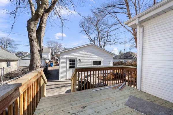 a view of a house with a large window