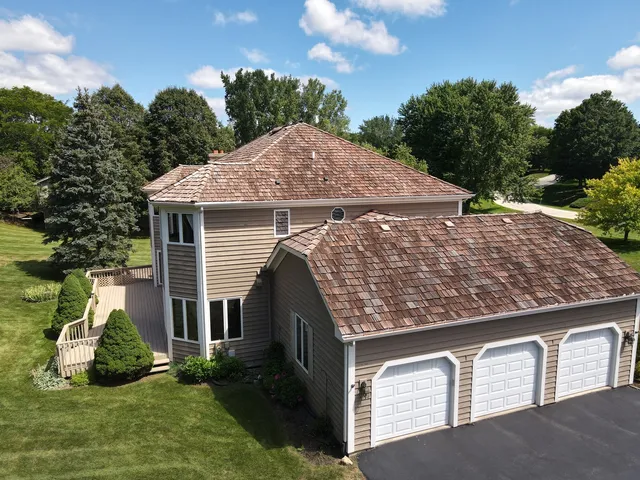 a aerial view of a house