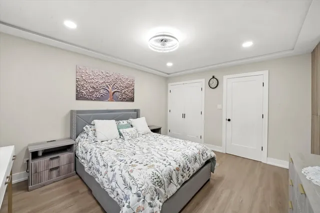 a view of a livingroom with furniture and wooden floor