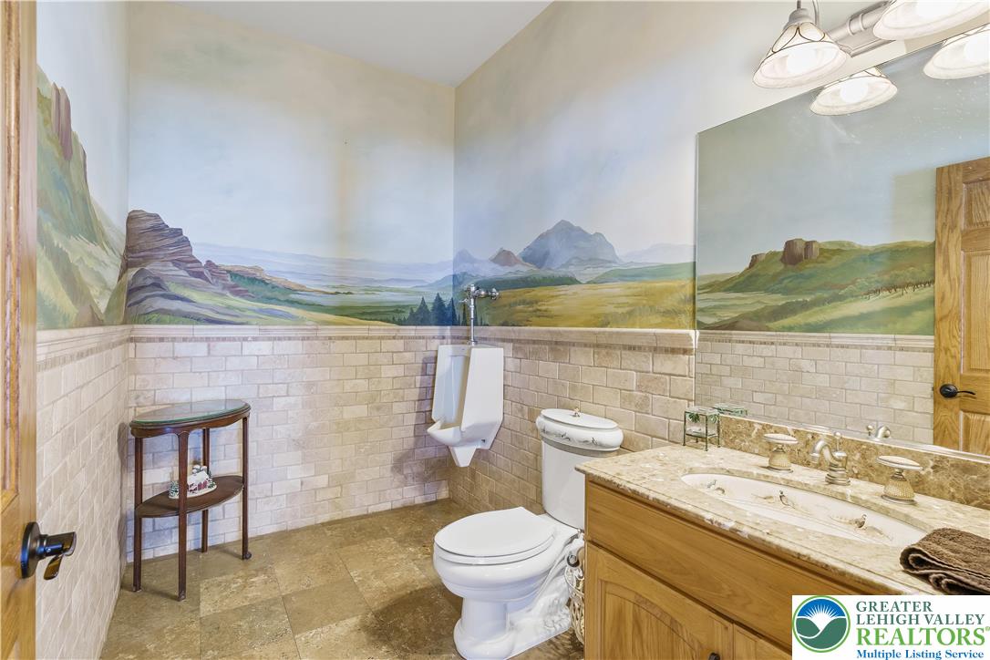 216 Merwinsburg Road Effort, PA 18330 - Photo 45 of 50 a bathroom with a sink a toilet and a mirror