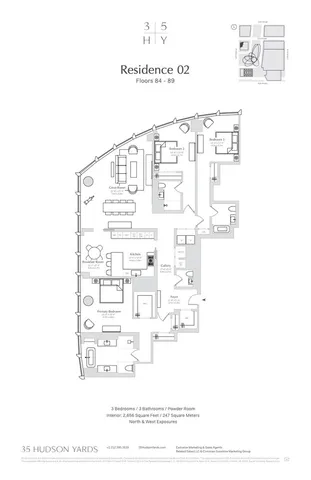 $6,995,000 | 35 Hudson Yards, Unit 8402 | Hudson Yards