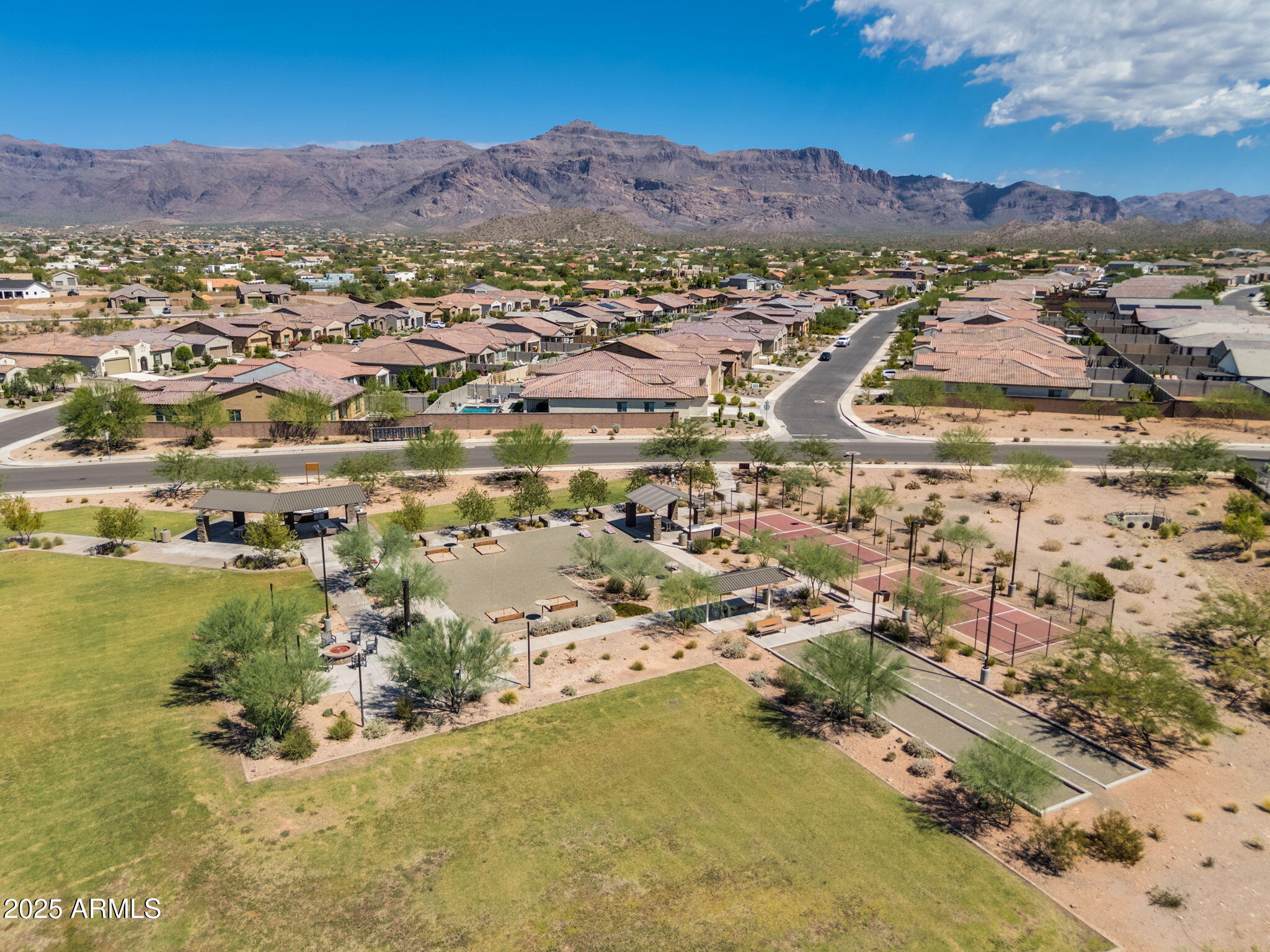 12404 East Soloman Road Gold Canyon, AZ 85118 - Photo 41 of 47 an aerial view of residential houses with outdoor space