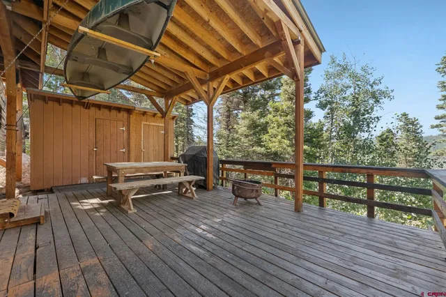 a view of outdoor space with seating