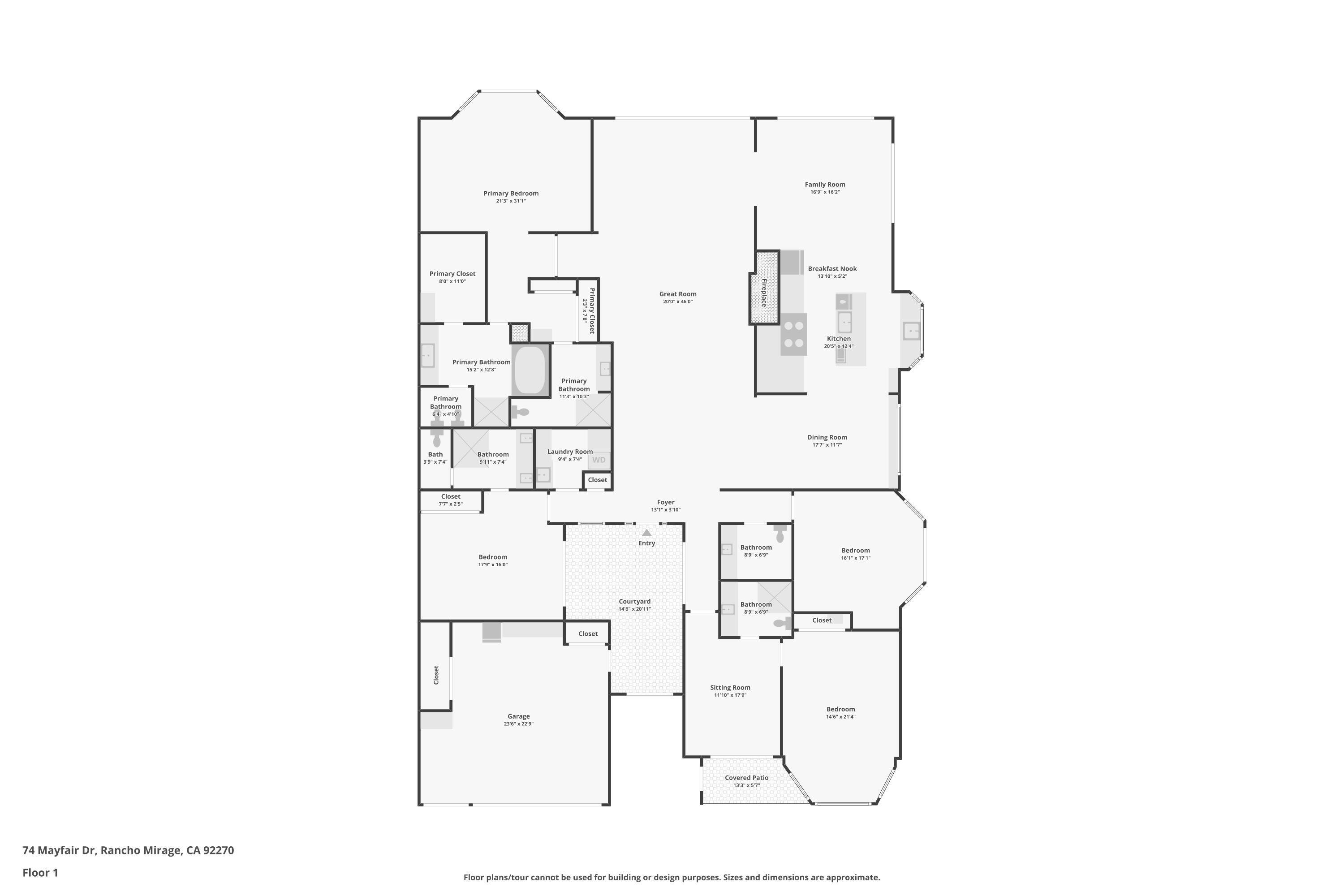 74 Mayfair Drive Rancho Mirage, CA 92270 - Photo 64 of 64 Floorplan